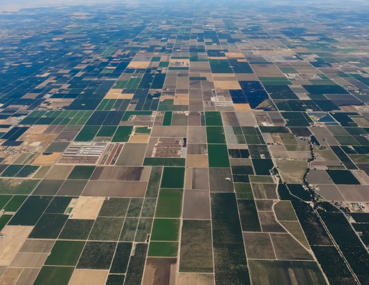 Endless farmland of Central California